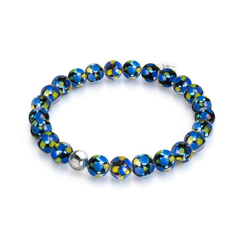 Black and Blue | Firefly Glass Polka Dot Bracelet