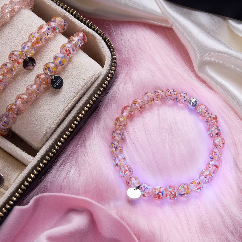 Pink Burst | Firefly Glass Confetti Bracelet