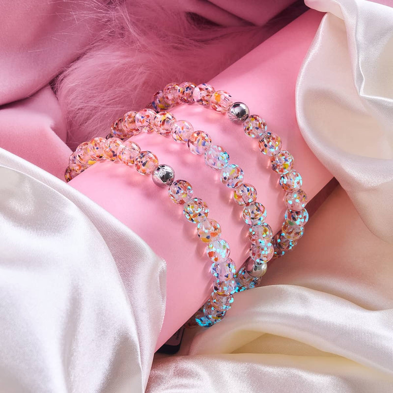 Pink Burst | Firefly Glass Confetti Bracelet