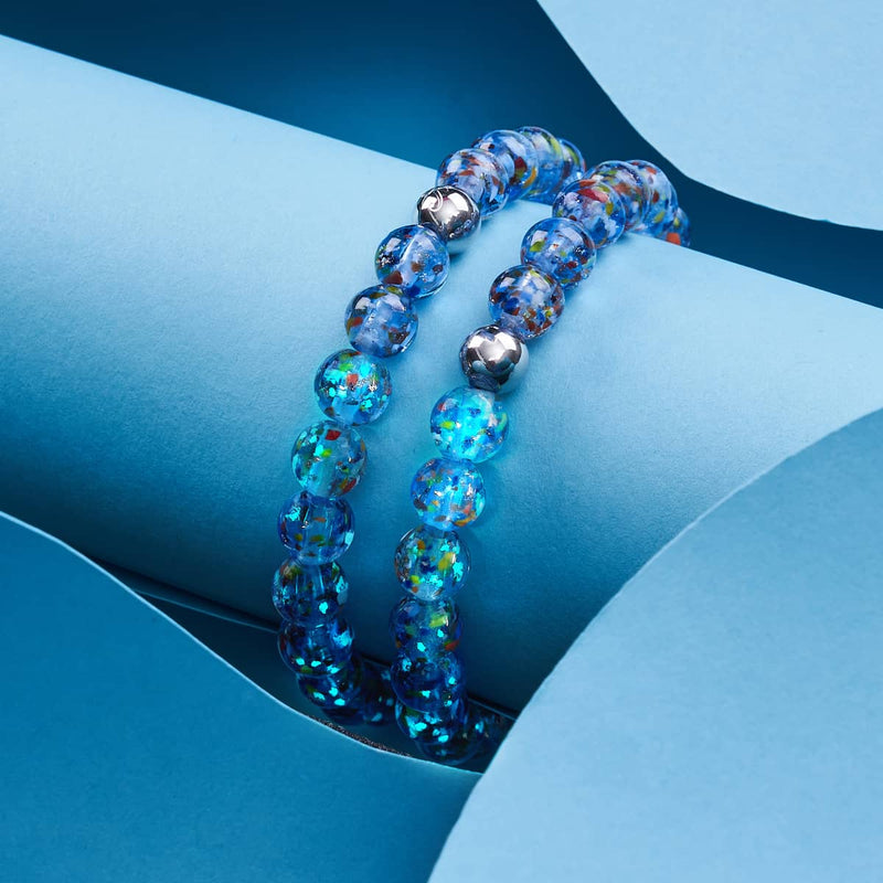 Indigo | Firefly Glass Confetti Bracelet