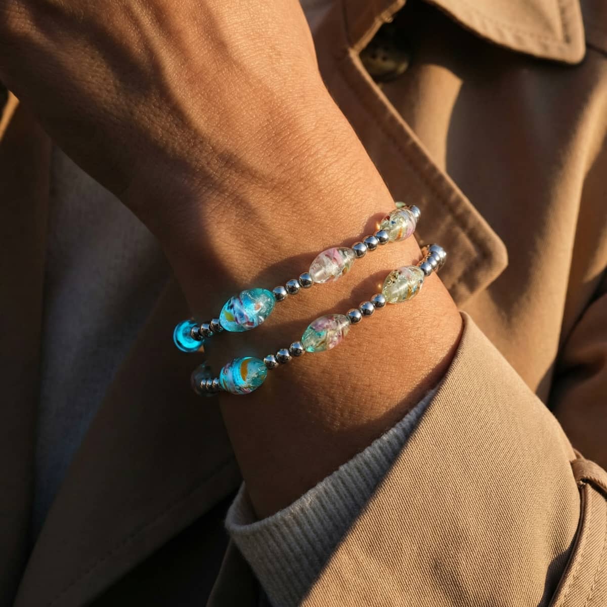 Eucalyptus | Lunar Glass Bloom Bracelet