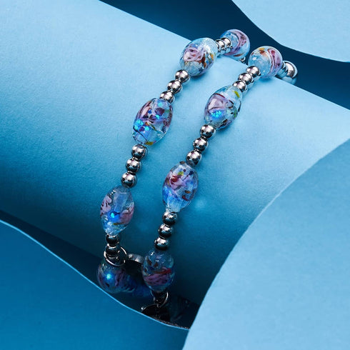 Aquamarine Garden | Lunar Glass Bloom Bracelet