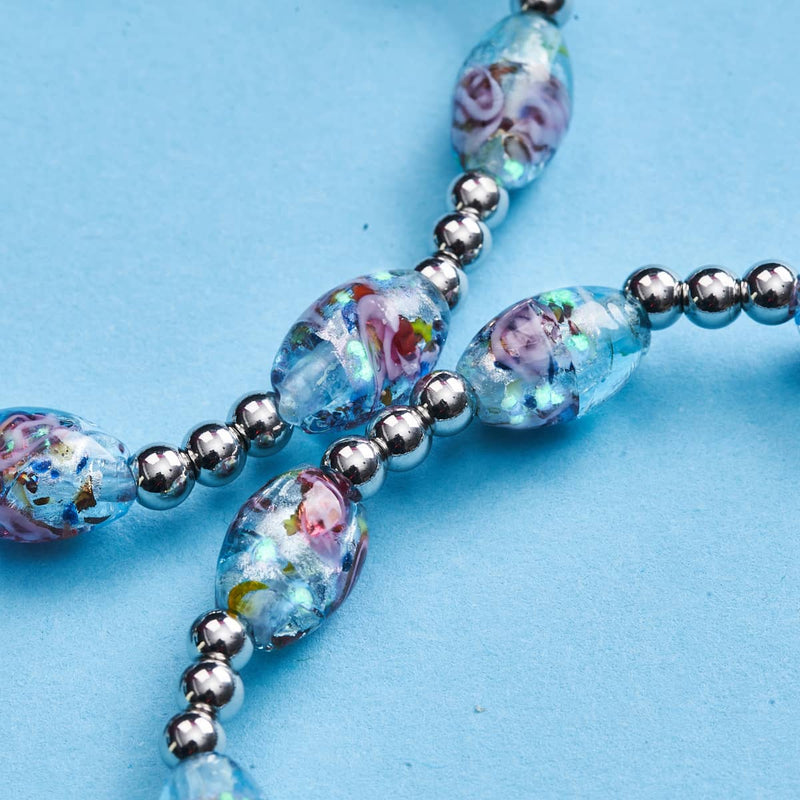 Aquamarine Garden | Lunar Glass Bloom Bracelet