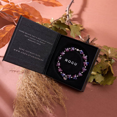 Purple Storm | Gem Glass Butterfly Bracelet