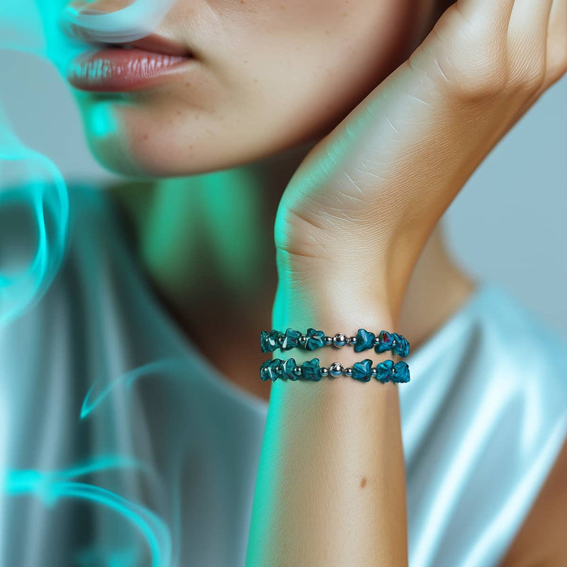 Teal Flutter | Gem Glass Butterfly Bracelet
