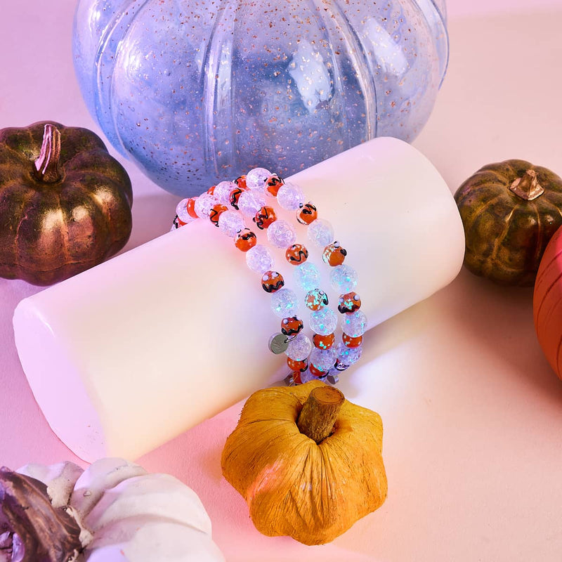 Moonlit Harvest | Firework Glass Pumpkin Bracelet