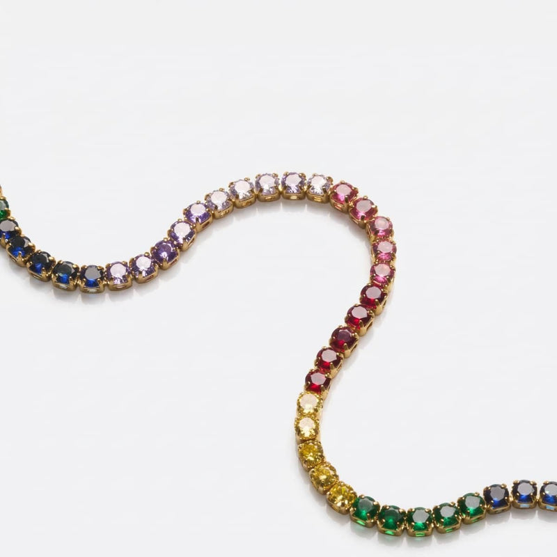 18k Gold x Unicorn Crystal | Tennis Club Bracelet