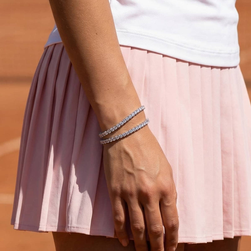 Rhodium x Crystal | Tennis Club Bracelet