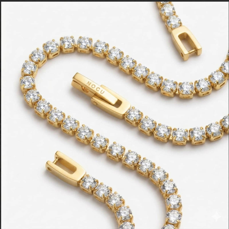18k Gold x Crystal | Tennis Club Bracelet