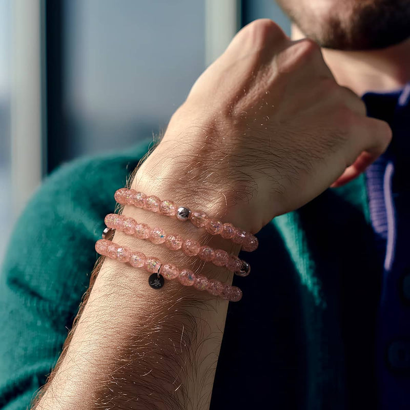 Apricot Ice | Firework Glass Ice Drop Bracelet