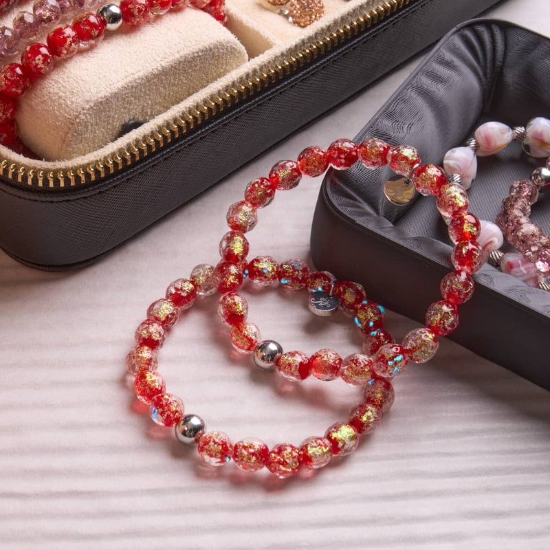 Cherry Ice | Firework Glass Ice Drop Bracelet