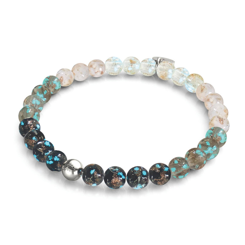 Greyscale Ombre | 6mm Firefly Glass Bracelet