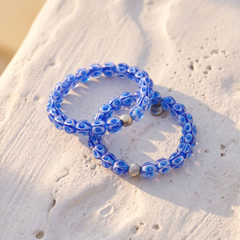 Mediterranean Wave | Firefly Glass Tide Bracelet