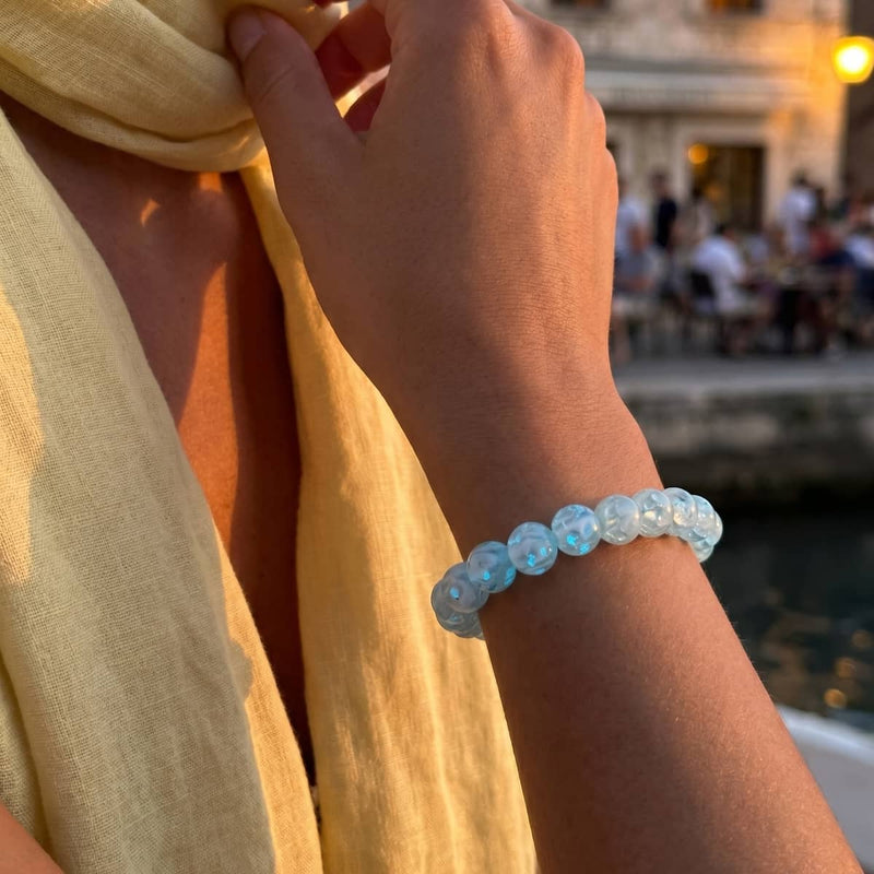 Seafoam Wave | Firefly Glass Tide Bracelet