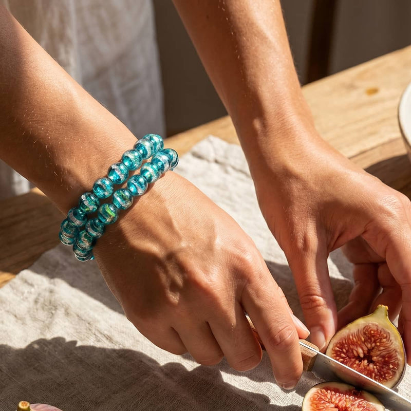 Teal Candy | Firework Glass Sugar Bracelet