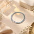 Aquamarine Baguette Cut Crystal x Rhodium | Tennis Bracelet