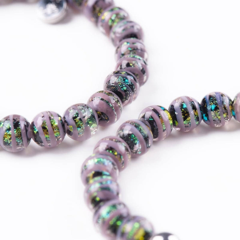 Purple Haze | Firework Glass Ribbon Bracelet