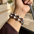 Foggy Cliffs | Tiger Glass Oval Bracelet