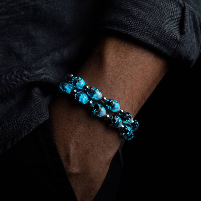 Foggy Cliffs | Tiger Glass Oval Bracelet