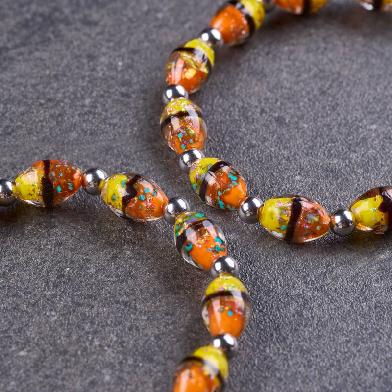 Golden Shore | Tiger Glass Oval Bracelet