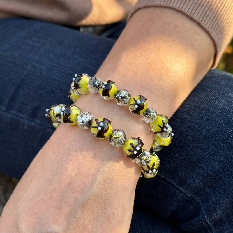 Midnight Flight | Firework Glass Bat Bracelet