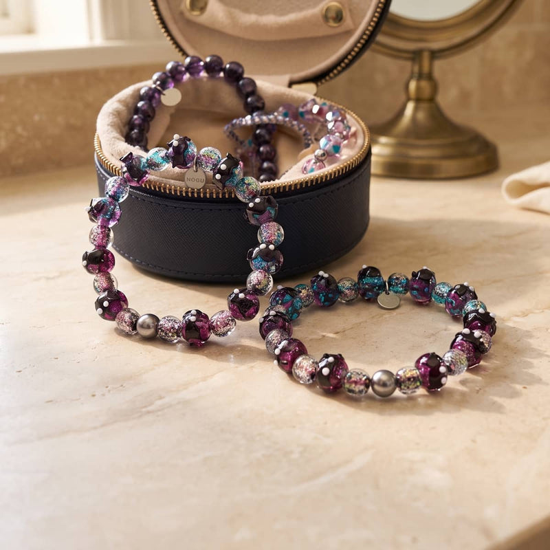 Violet Vesper | Firefly Glass Bat Bracelet