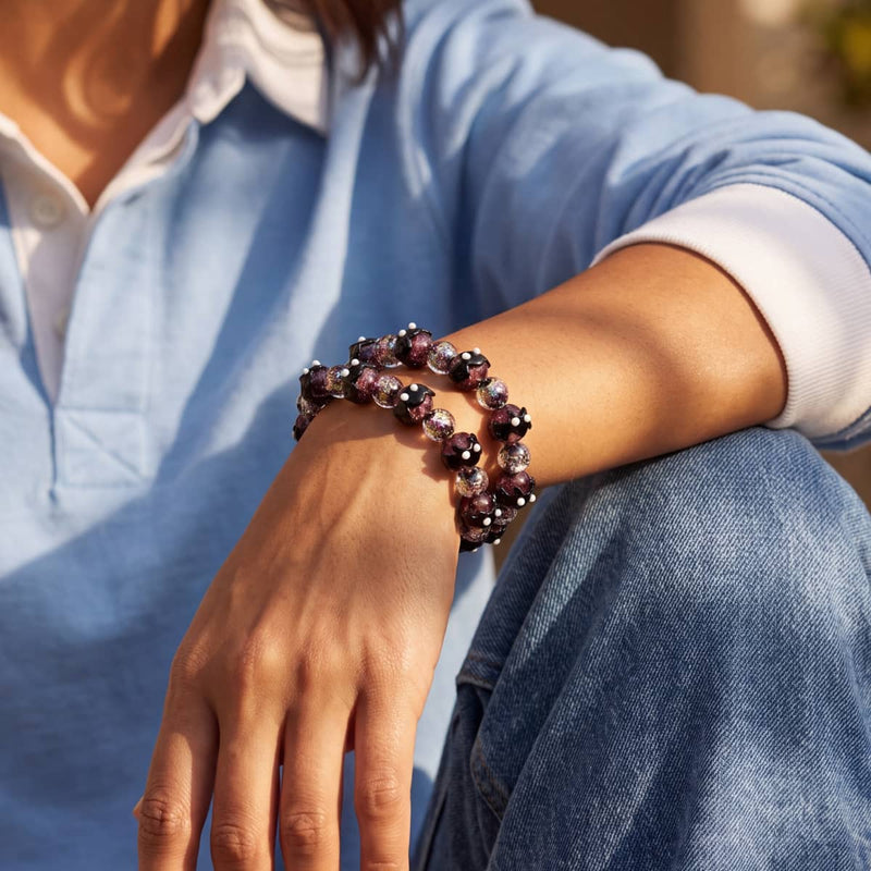 Violet Vesper | Firefly Glass Bat Bracelet