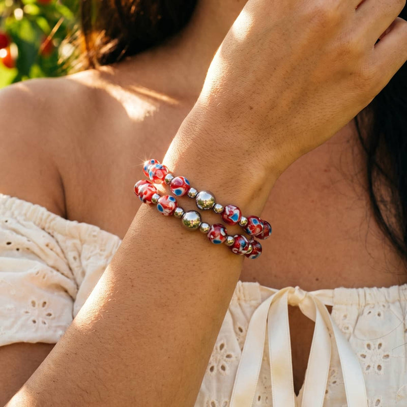 Cherry | Firefly Glass Tulip Bracelet