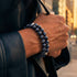 Pitch Black | .925 Sterling Silver | Firefly Glass Bracelet