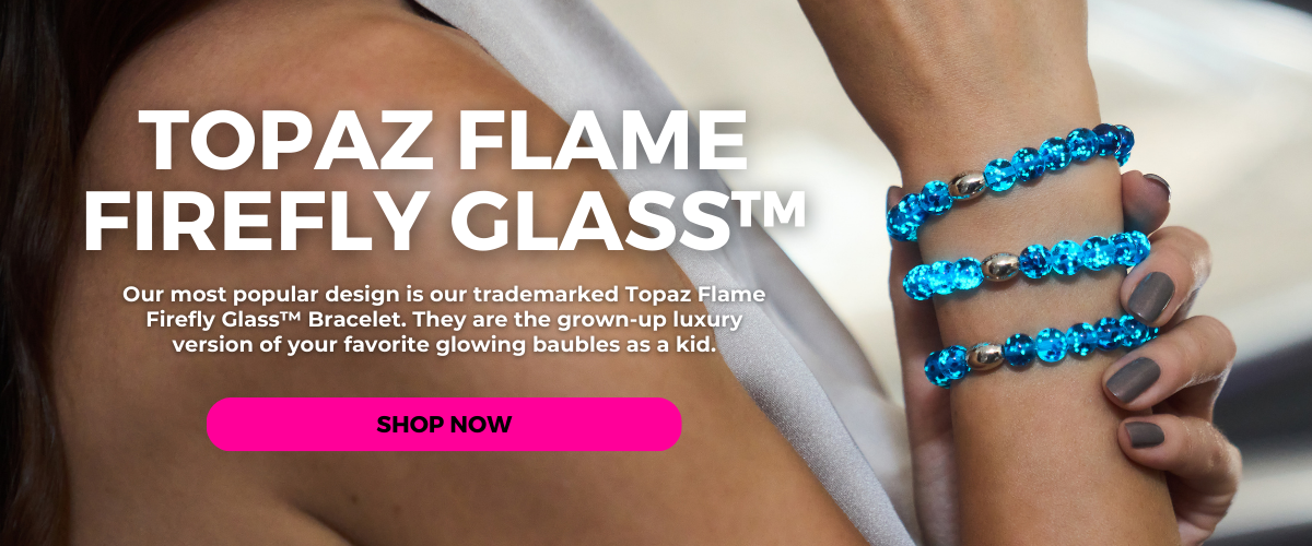 TOPAZ FLAME FIREFLY GLASS