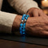 Blue Seaspray | .925 Sterling Silver | Firefly Glass Bracelet