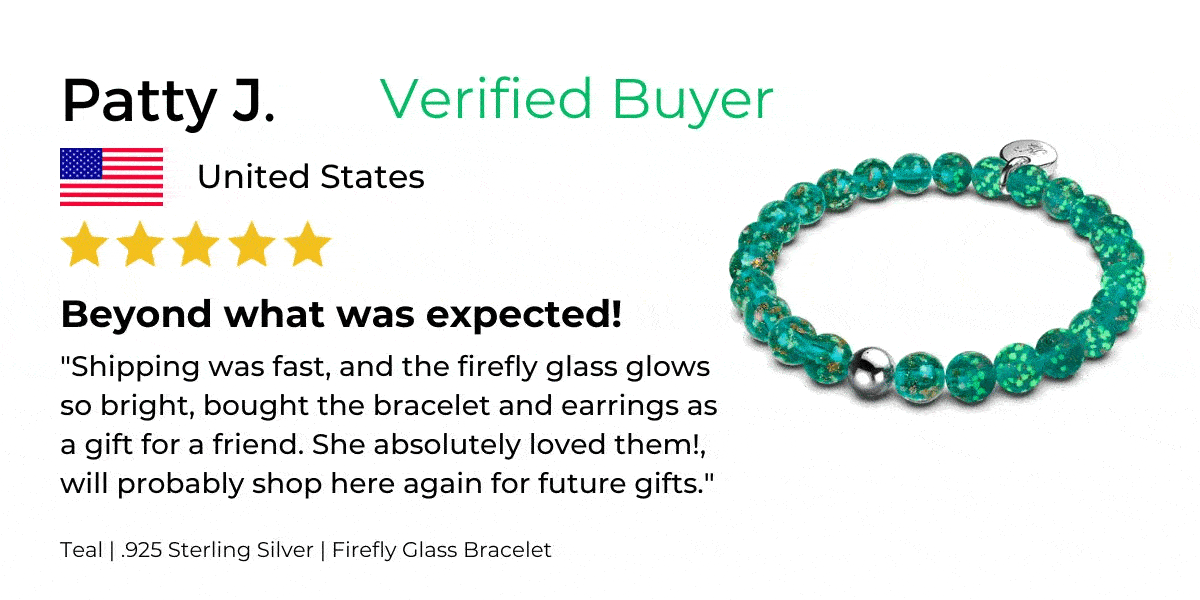 Teal Firefly Glass