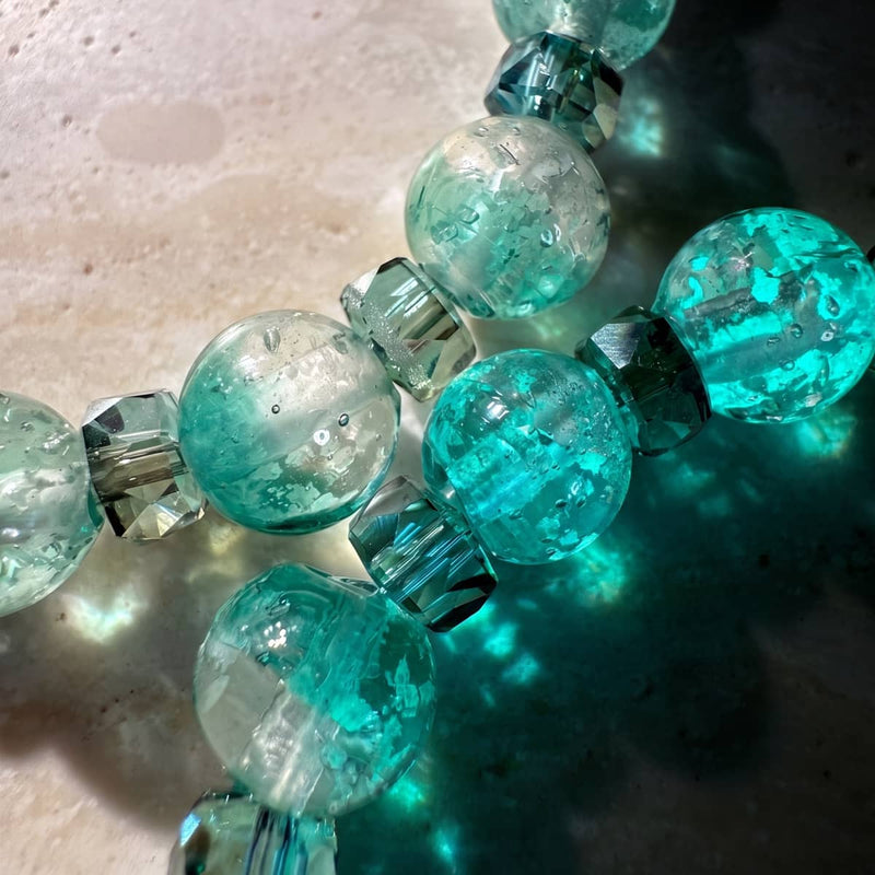 Turquoise | Firefly Glass Snow Globe Bracelet