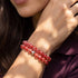 Crimson | .925 Sterling Silver | Firefly Glass Bracelet