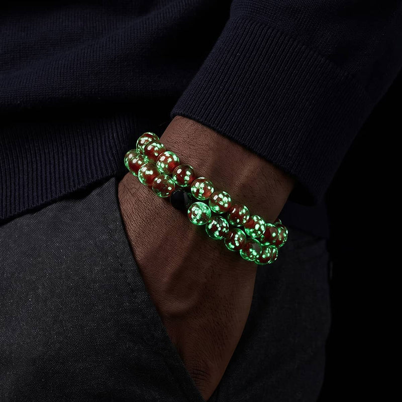 Crimson | .925 Sterling Silver | Firefly Glass Bracelet