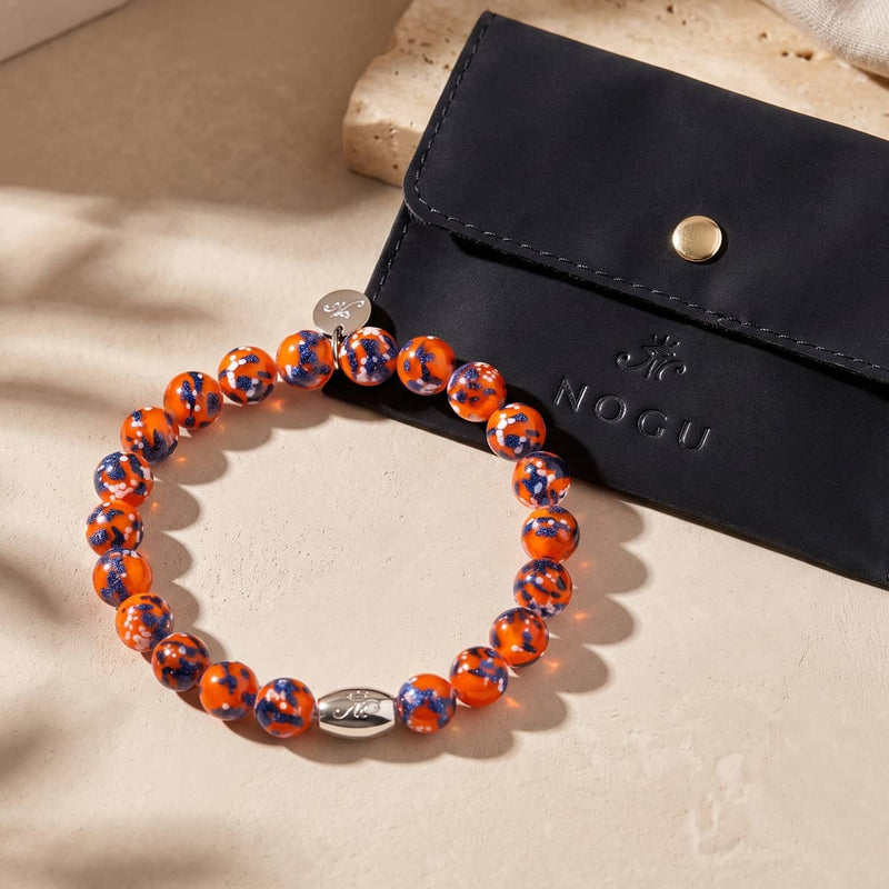Glowing Ember | .925 Sterling Silver | Firefly Glass Bracelet