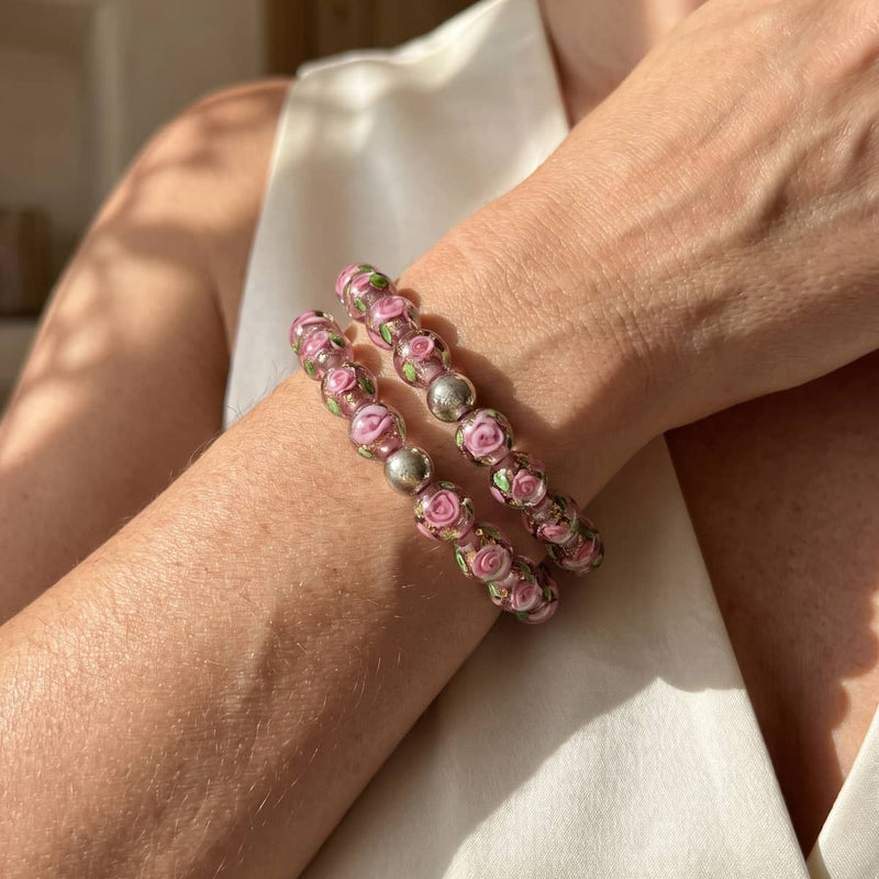 Purple Clematis | Firework Glass Garden Bracelet