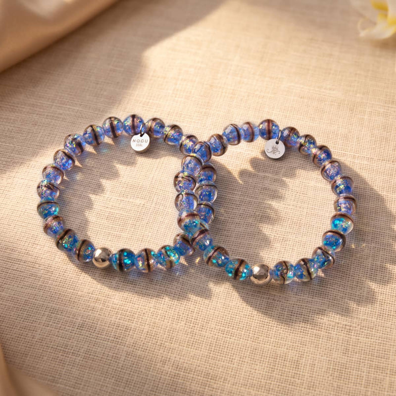 Caspian Blue | Tiger Glass Bracelet