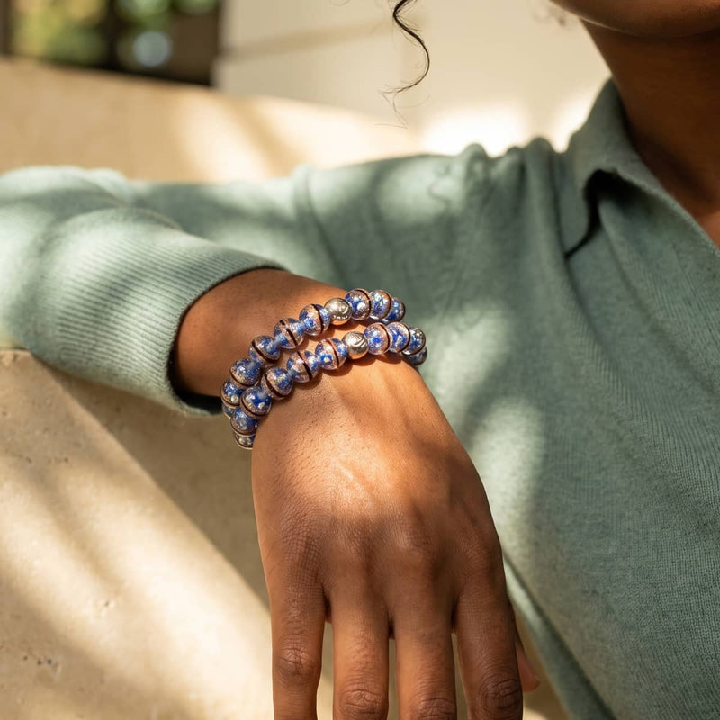 Caspian Blue | Tiger Glass Bracelet