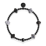 Luck in the Dark | Gunmetal | Clover Essence Bracelet