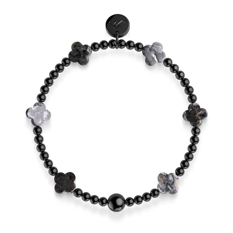 Luck in the Dark | Gunmetal | Clover Essence Bracelet