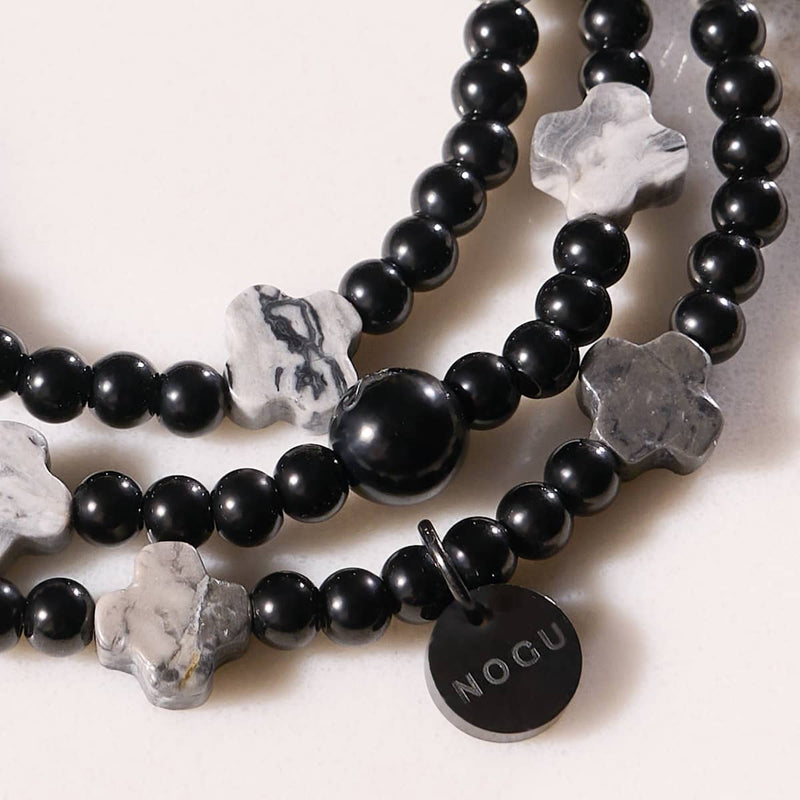 Luck in the Dark | Gunmetal | Clover Essence Bracelet