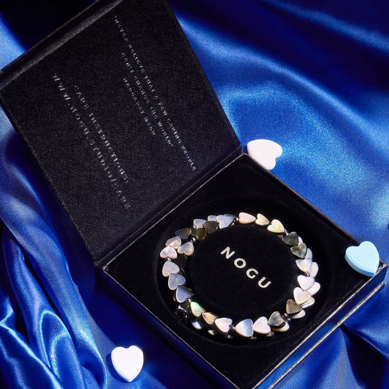 Black Mother of Pearl | .925 Sterling Silver | Heart Wrap