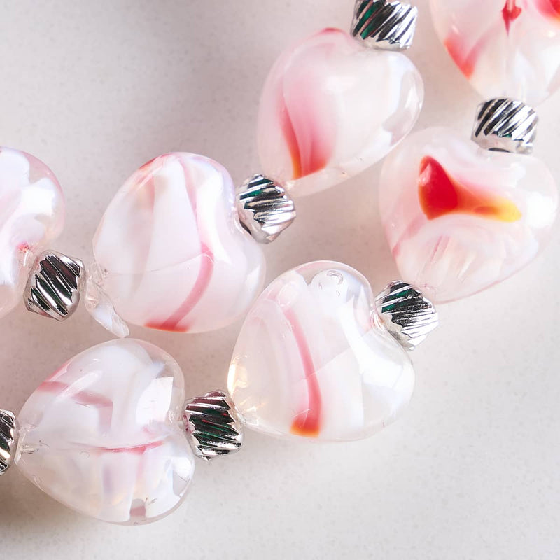 Blushing Breeze | Crystal Heart Bracelet