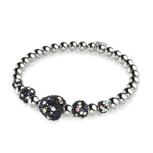 Midnight Crystal | Kikiballa Cascade Heart Bracelet