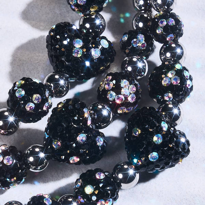 Midnight Crystal | Kikiballa Cascade Heart Bracelet