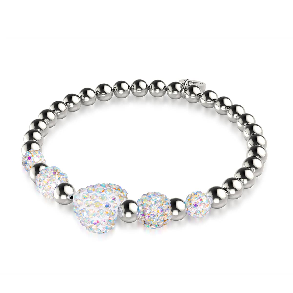 Unicorn White Crystal | Kikiballa Cascade Heart Bracelet
