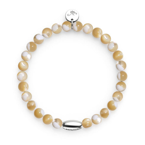 Caramel x Silver | Abalone Bracelet