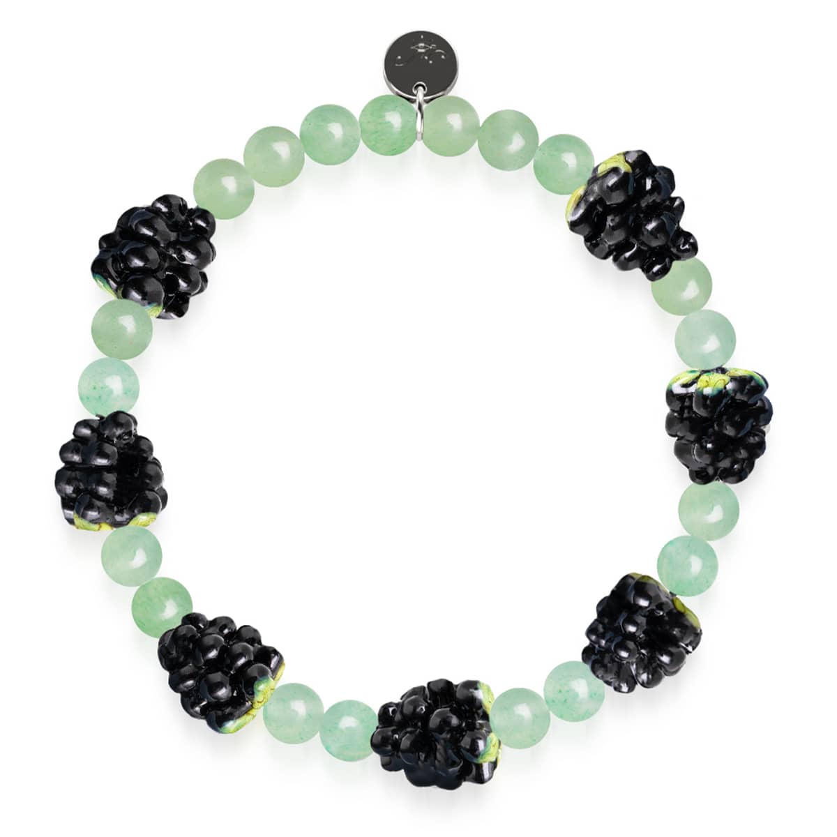 Black x Green Aventurine | .925 Sterling Silver | Berry Bracelet