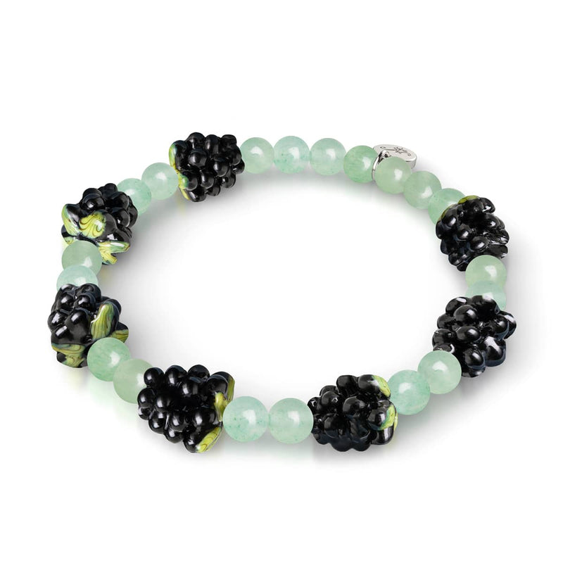 Black x Green Aventurine | .925 Sterling Silver | Berry Bracelet